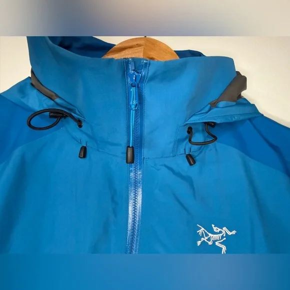 Arc’teryx Gore-Tex Shell Jacket Mens LG Blue Waterproof Alpine Hiking Pit zips - Picture 9 of 16